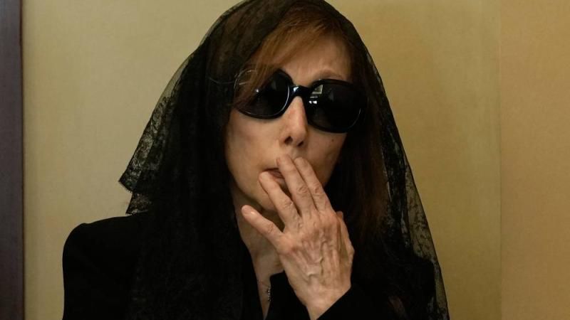 Lebanon's diva Fairuz, one of the Arab world's most popular singers and the mother of Ziad Rahbani, a visionary Lebanese composer, playwright, pianist and political provocateur, who died last Saturday at age 69, receives condolences during her son's funeral at a church in Bekfaya town, mount Lebanon, Monday, July 28, 2025. (AP Photo/Bilal Hussein) a28bb4f6bc.jpg