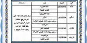 جدول
      اختبار
      شهر
      أبريل
      لجميع
      صفوف
      النقل
      بالقاهرة
      2026
      إبتدائي
      وإعدادي