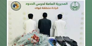 حرس الحدود يضبط 3 مخالفين لنظام الأنشطة البحرية في تبوك لاستخدامهم أدوات محظورة والصيد دون تصريح