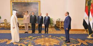 الرئيس المصري يتسلم أوراق اعتماد سفير دولة قطر
