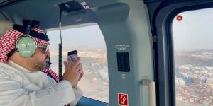 جولة جوية لأمين جدة ترصد المشاريع التنموية والمناطق العشوائية بالمحافظة