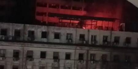 إخماد حريق جديد في سنترال رمسيس بمصر (فيديو)