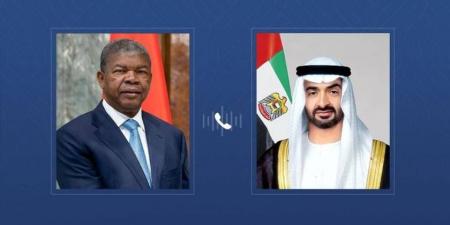 محمد بن زايد ورئيس أنغولا يبحثان هاتفياً التعاون والعمل المشترك