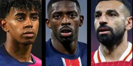 محمد صلاح يطارد يامال وديمبيلي في ترتيب أفضل لاعبي 2025