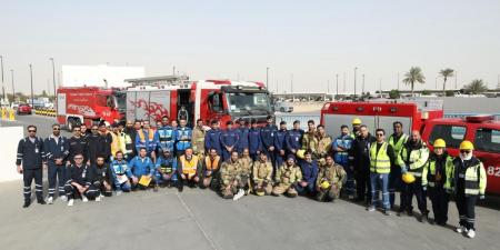 «الإطفاء» نفذت تمريناً عملياً في مستشفى نفط الكويت
