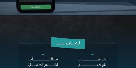 الموارد البشرية: عدم الالتزام بقرارات التوطين مخالفة تستوجب الإبلاغ عبر التطبيق
