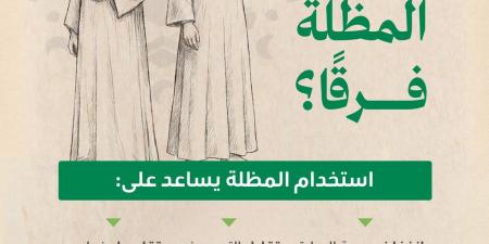 وزارة الصحة: المظلة تخفض الحرارة حتى 10 درجات وتقلل الإجهاد الحراري لضيوف الرحمن خلال الحج