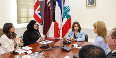 وفد وزاري مشترك من قطر وبريطانيا وفرنسا يجتمع مع وزيرة الشؤون الاجتماعية اللبنانية