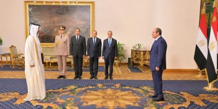 الرئيس المصري يتسلم أوراق اعتماد سفير دولة قطر