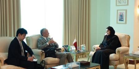 وزير الدولة للتعاون الدولي تجتمع مع المساعد الخاص لوزير الخارجية الياباني والسفير المكلّف بالمساعدة في إعادة إعمار قطاع غزة