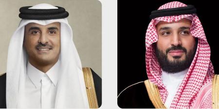 سمو ولي العهد يعزي هاتفيًا أمير دولة قطر