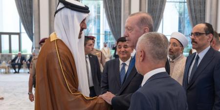 سمو الأمير يستقبل الرئيس التركي