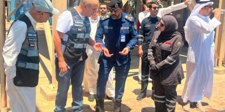 المخيزيم يتفقد موقع الحادث في محطة القوى الكهربائية وتقطير المياه اليوم السبت