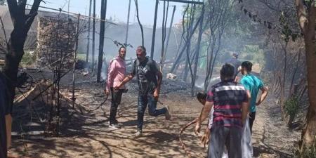 السيطرة
على
حريق
مخلفات
بكفر
بطا
في
بنها