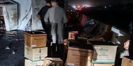 الحالة الصحية لمصابي اصطدام سيارة "الشامبو" بـ"ملاكي" بطريق بنها الحر
