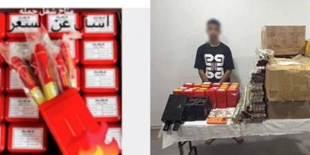 من صفحة على السوشيال ميديا إلى 1200 قطعة، ضبط طالب ألعاب نارية بالقليوبية