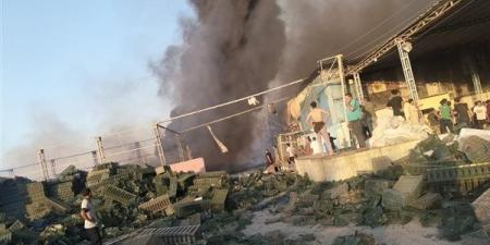 ليلة عصيبة بـ"منيا القمح".. تفاصيل جديدة في حريق محطة تصدير الموالح وإصابة 31 شخصا