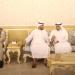 محمد بن سعود والشيوخ يعزون في وفاة فاطمة المزروع