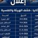 مديرية
      الصحة
      بالإسماعيلية
      تعلن
      مواعيد
      كشف
      الهيئة
      لمدارس
      التمريض