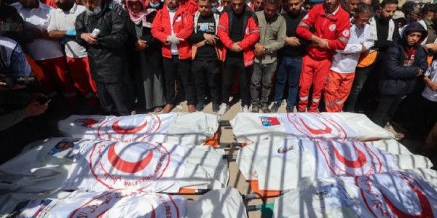 "الصحة" بغزة: تقرير تشريح جثث المسعفين الذين قُتلوا برفح أثبت زيف رواية الاحتلال