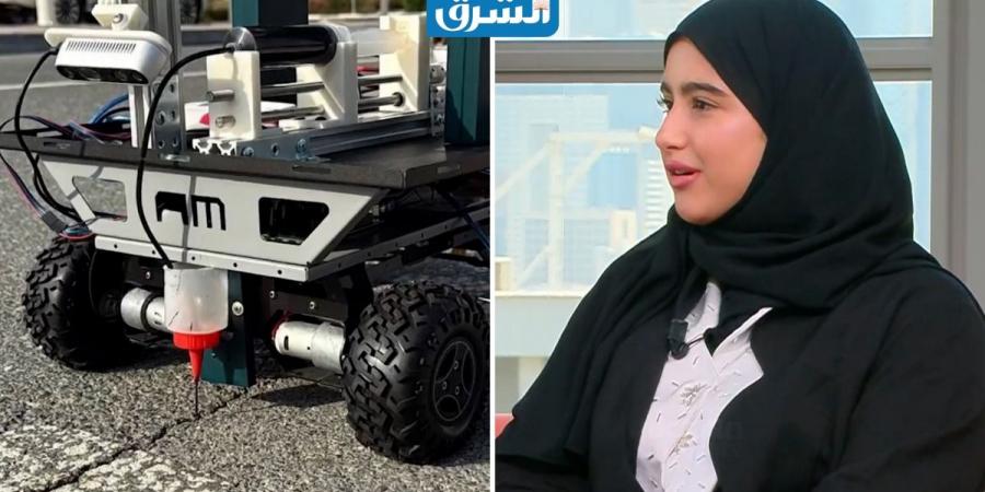 من تصميم طالبة بجامعة قطر.. روبوت ذكي قادر على اكتشاف شقوق الطرق وإصلاحها آليًا (فيديو)
