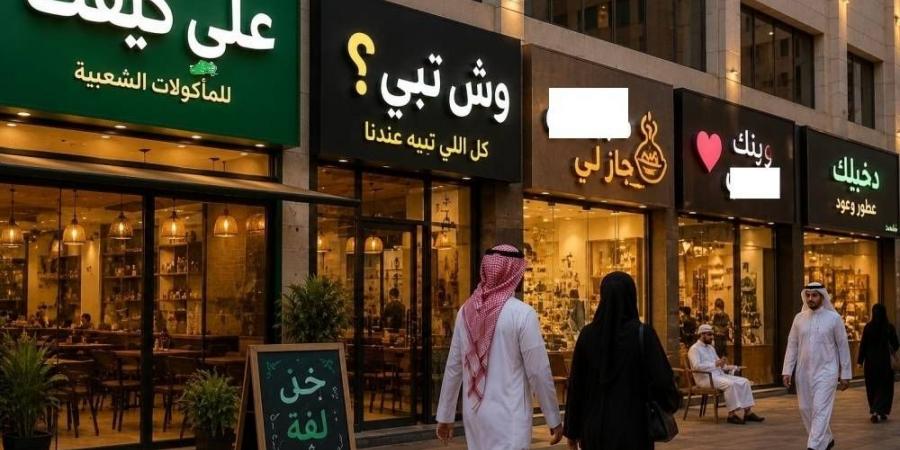 لغة الشارع تقتحم أسماء المحلات والعلامات التجارية