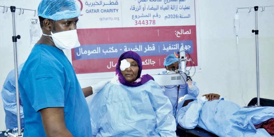 قطر الخيرية: 1110 مستفيدين من حملة علاج العيون بالصومال