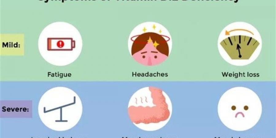 أعراض
      نقص
      فيتامين
      b12
      وطرق
      الوقاية
      والعلاج