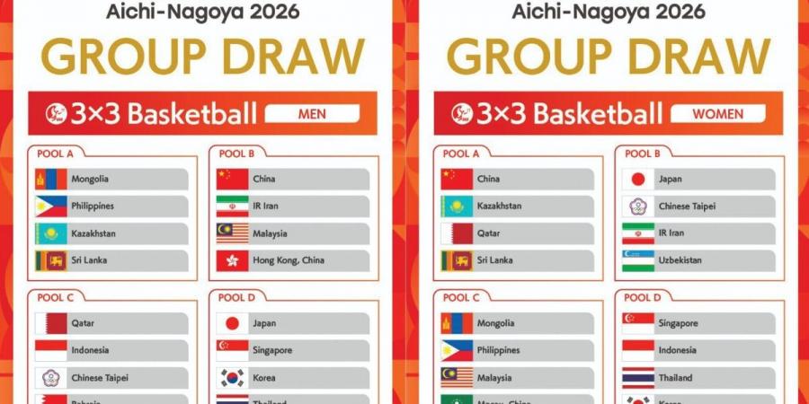مواجهات قوية لـ "أدعم" السلة للرجال والسيدات بآسياد 2026