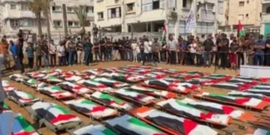 غزة تودع 112 شهيدًا في أكبر جنازة جماعية منذ بدء الحرب