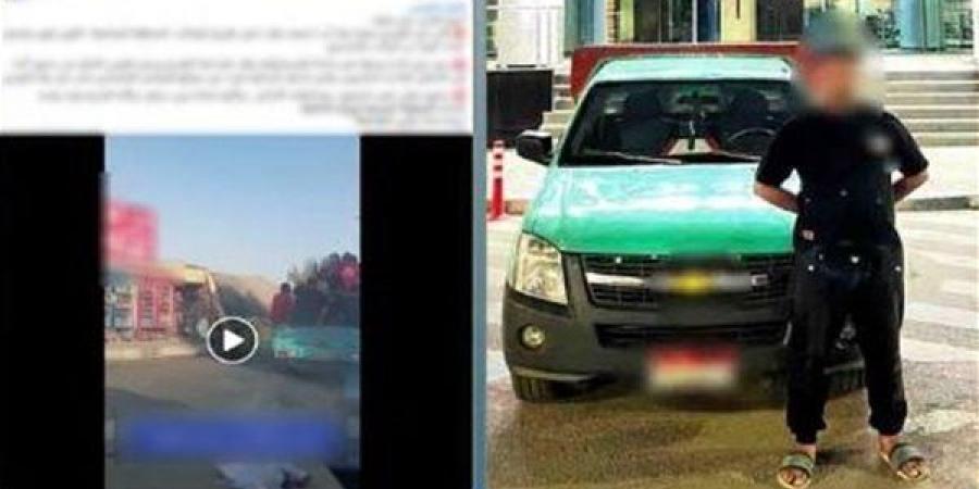 مشهد خطير على الطريق، سائق ربع نقل سمح لعمال وأطفال بالجلوس في الصندوق الخلفي بأكتوبر (فيديو)